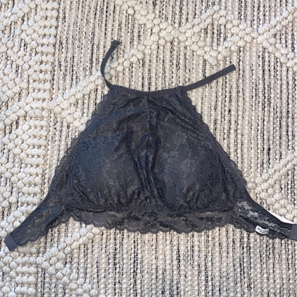 Lace high neck bralette